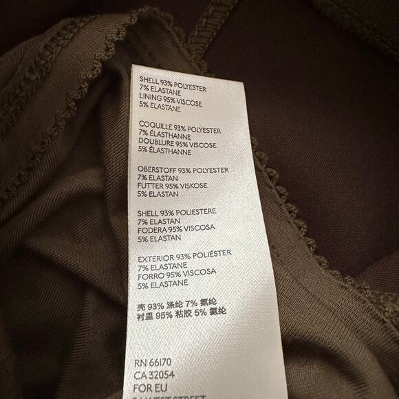 Maeve Anthropologie army green suede a-line mini skirt size 2 - Picture 7 of 9